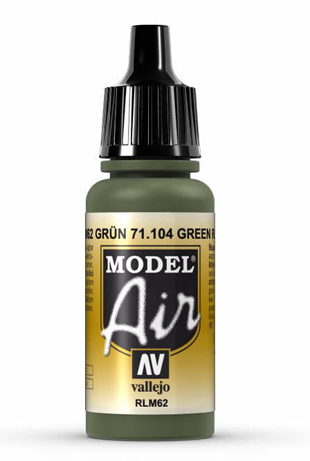 Vallejo Paint - Acrylic Vallejo 71.104 Green RLM26 Model Air 17ml Bottle