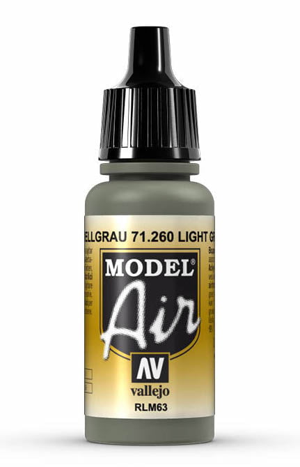 Vallejo Paint - Acrylic Vallejo 71.260 Light Grey RLM63 Model Air 17ml Bottle