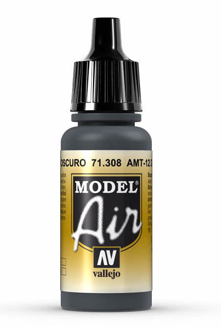 Vallejo Paint - Acrylic Vallejo 71.308 AMT12 Dark Grey Model Air 17ml Bottle