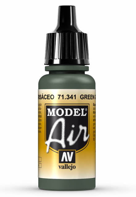 Vallejo Paint - Acrylic Vallejo 71.341 Green Grey Model Air 17ml Bottle