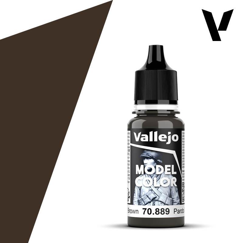Vallejo Paint Vallejo 70889 Model Color 130 Olive Brown Acrylic Paint 18ml