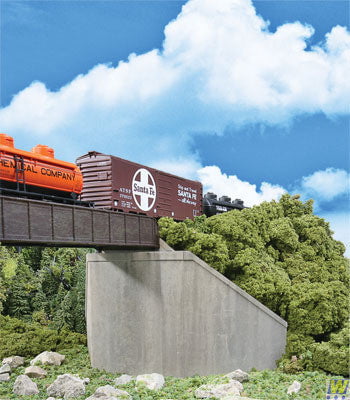 Walthers Cornerstone Walthers 933-4551 Single-Track Railroad Bridge Concrete Abutments pkg(2) (HO Scale) Cornerstone Part#933-4551