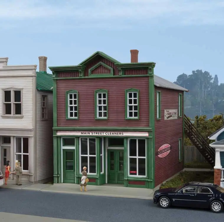 Walthers Cornerstone Walthers Cornerstone Main Street Cleaners Kit (HO Scale) Part# 933-3667