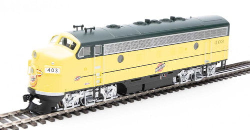 Walthers Walthers 19970 EMD F7 A - C&NW - Chicago & North Western #403 (yellow, green, black, silver) - DCC & Sound HO Scale