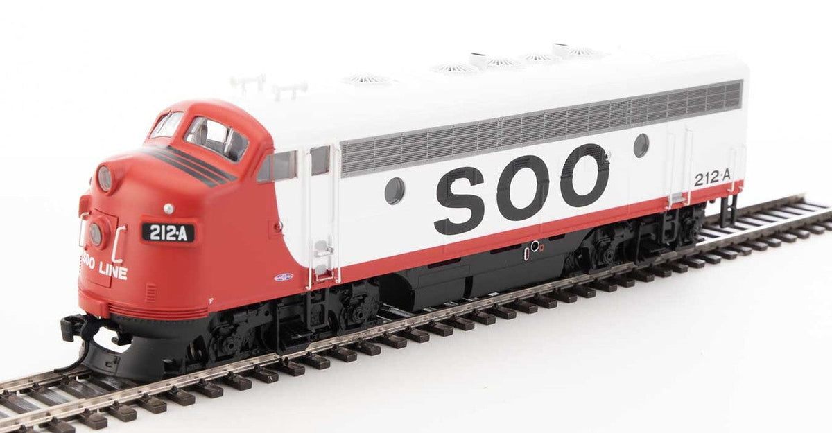 Walthers Walthers 19979 EMD F7 A/B - Soo Line #212A, #2201C (red, white, black) - DCC & Sound HO Scale