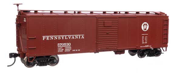 Walthers Walthers 910-40969 40' Early X29 Boxcar PRR Pennsylvania Railroad #570530 Circle Keystone (Tuscan, white) HO Scale