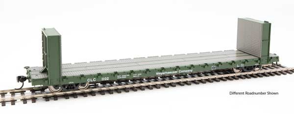 Walthers Walthers 910-5855 60' Pullman-Standard Bulkhead Flatcar (48' IL) CLC - Weyerhaeuser #1106 HO Scale