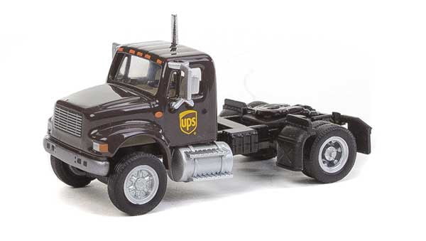 Walthers Walthers 949-11193 International 4900 Single-Axle Semi Tractor Only United Parcel Service (Modern Shield Logo; brown, yellow) - Assembled HO Scale SceneMaster