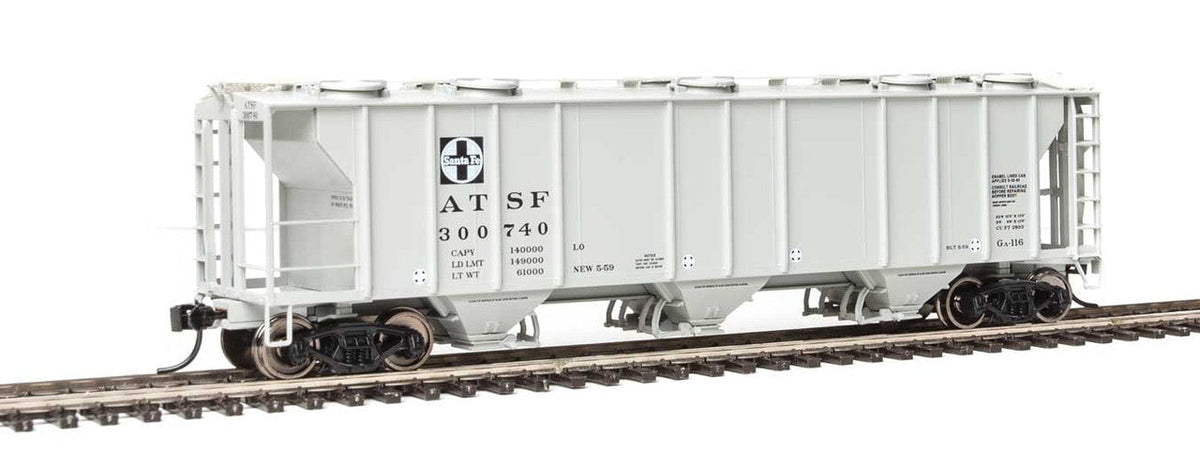 Walthers Walthers Mainline 910-7006 50' PS-2 2893 3-Bay Covered Hopper - ATSF - Santa Fe #300740 HO Scale