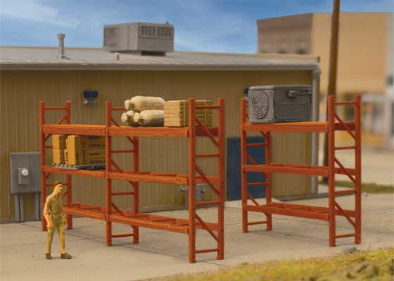 Walthers Walthers SceneMaster - Pallet Rack Kit (HO Scale) Part# 949-4256