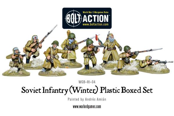 Warlord Games WARGAMES Warlord Games 28mm Bolt Action: WWII Soviet Winter Infantry (40) Kit