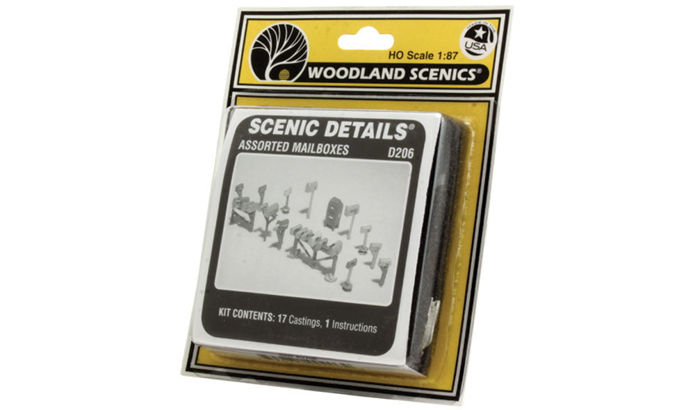 Woodland Scenics Woodland Scenics 206 HO Assorted Mailboxes