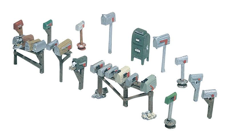 Woodland Scenics Woodland Scenics 206 HO Assorted Mailboxes