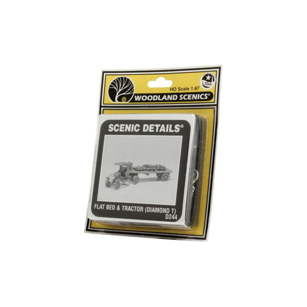 Woodland Scenics Woodland Scenics 244 HO Scale Flat Bed & Tractor/Diamond T