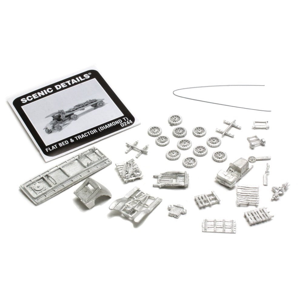 Woodland Scenics Woodland Scenics 244 HO Scale Flat Bed & Tractor/Diamond T