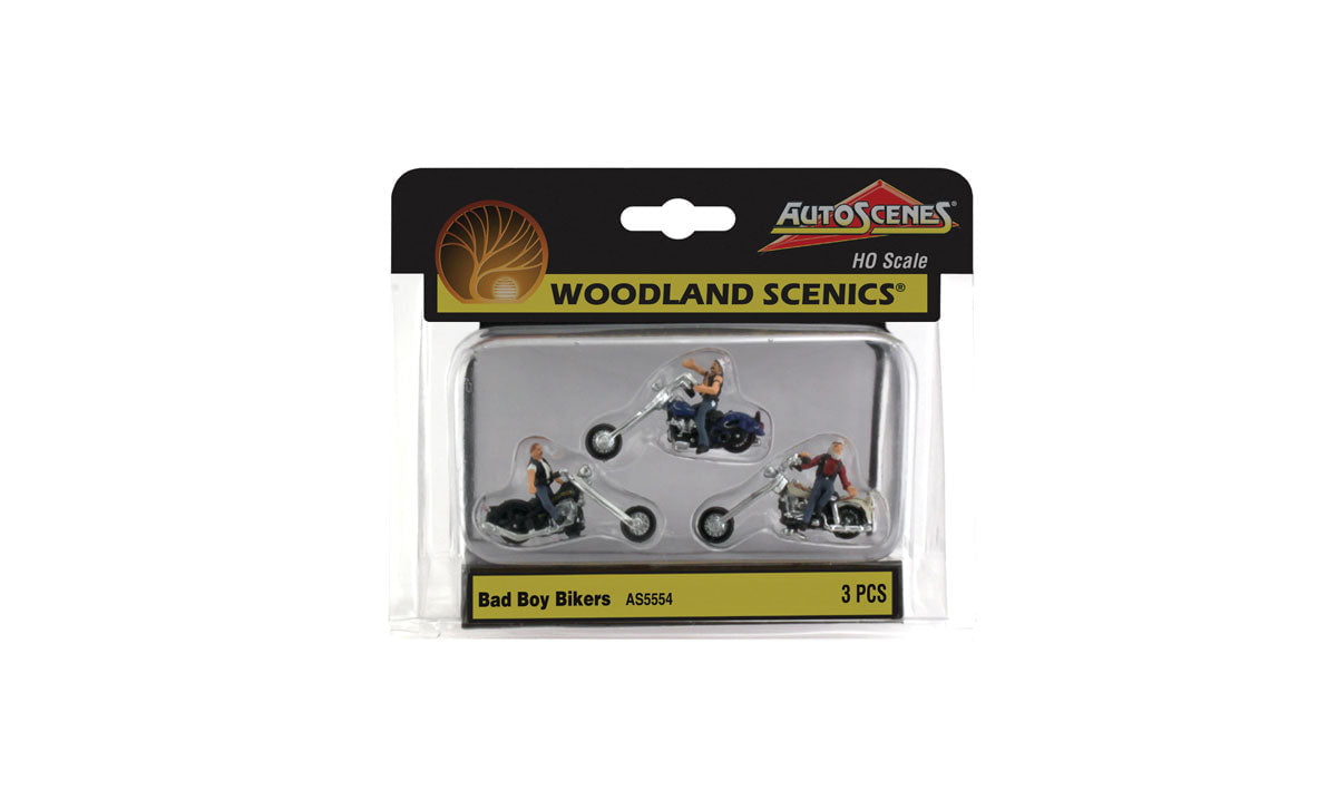 Woodland Scenics Woodland Scenics 5554 HO Scale Bad Boy Bikers AutoScenes