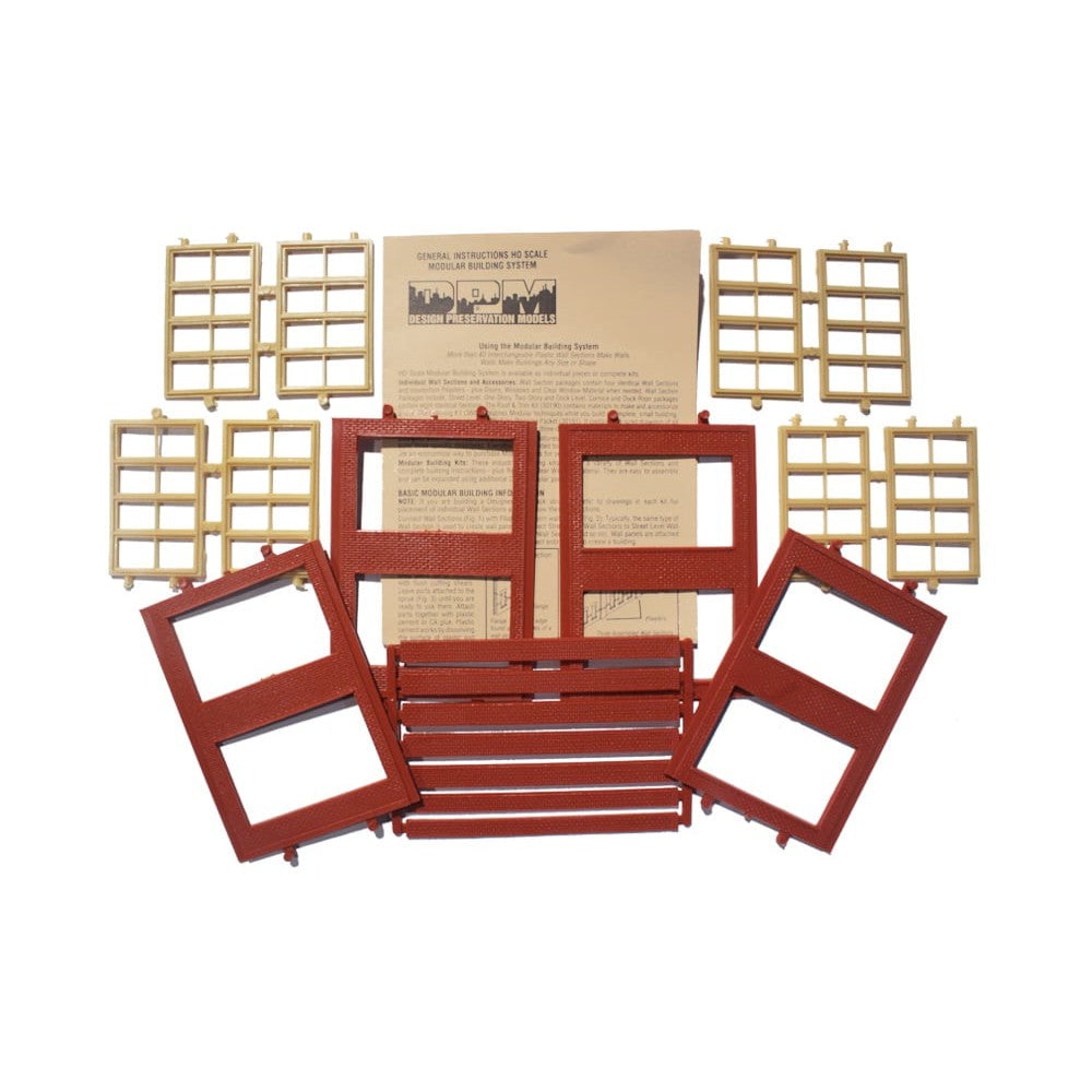 Woodland Scenics Woodland Scenics HO Scale DPM 2-Story Wall Victorian Windows