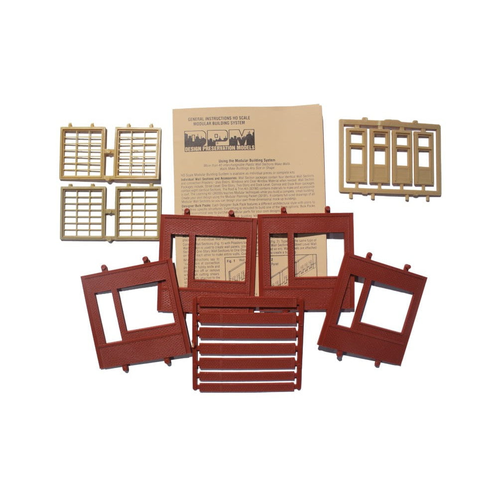 Woodland Scenics Woodland Scenics HO Scale DPM Dock Level Wall Steel Sash Entry