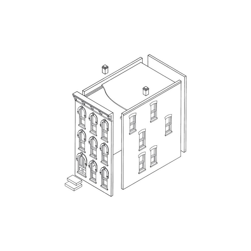Woodland Scenics Woodland Scenics HO Scale Townhouse #2 DPM Kit