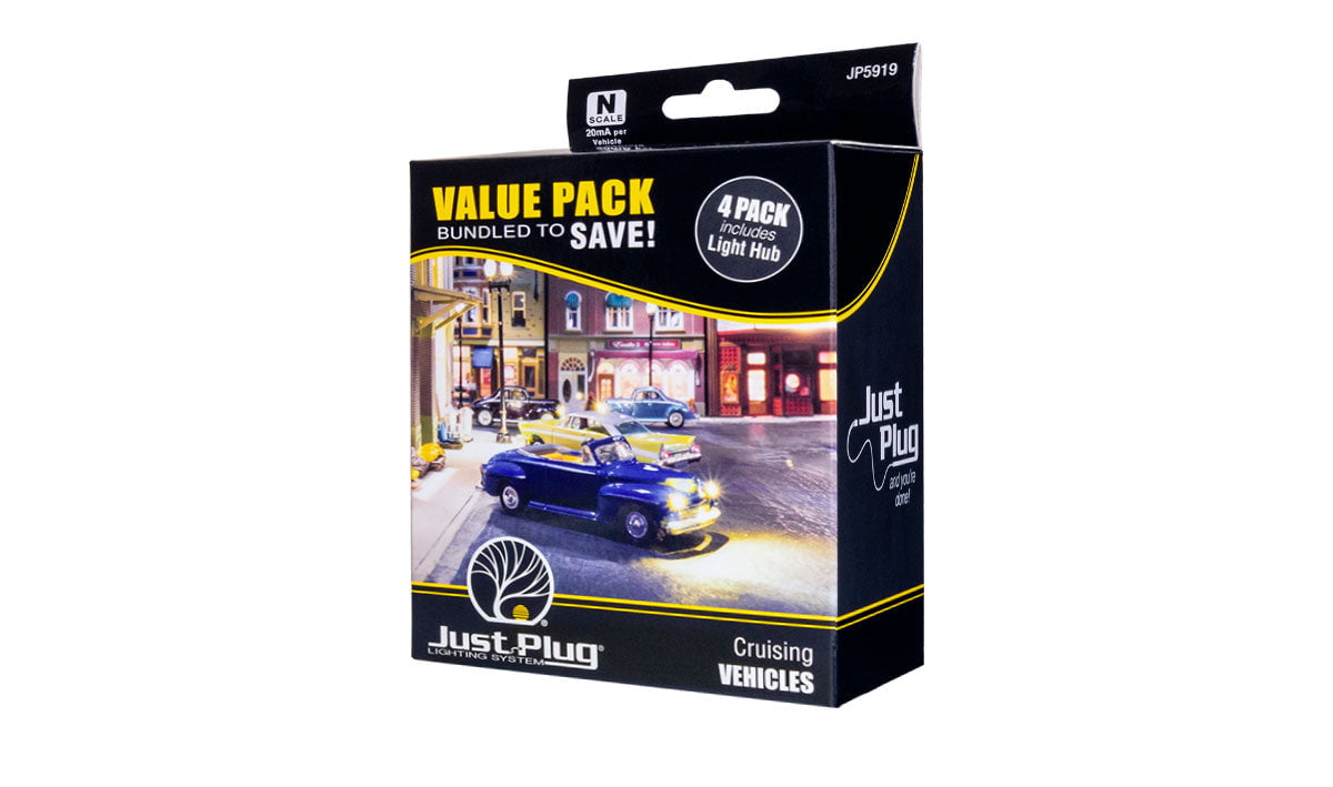 Woodland Scenics Woodland Scenics N Scale Just Plug Cruising Vehicle Value Pack