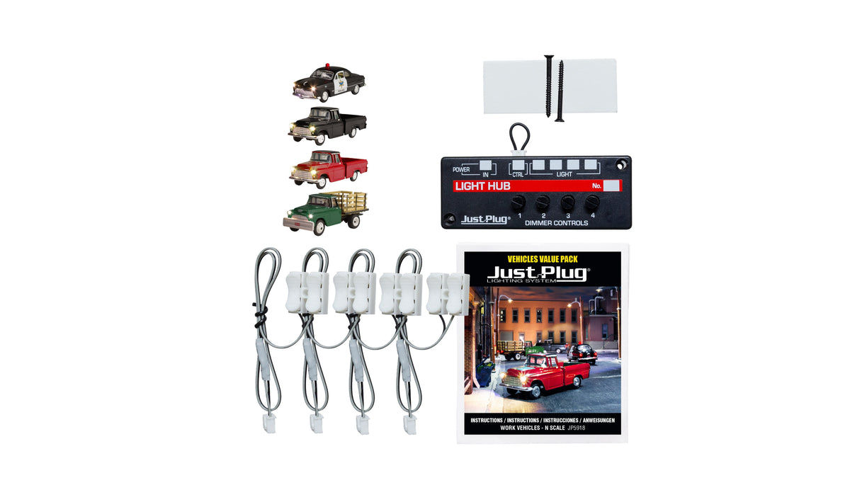 Woodland Scenics Woodland Scenics N Scale Just Plug Work Vehicle Value Pack