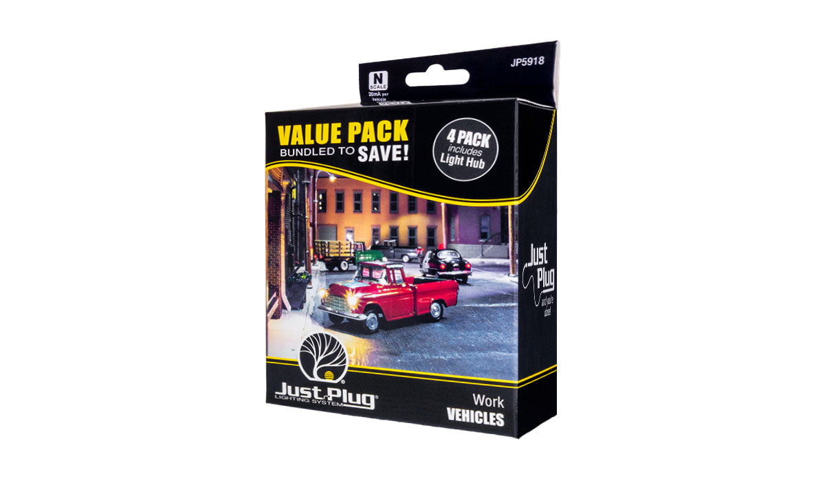 Woodland Scenics Woodland Scenics N Scale Just Plug Work Vehicle Value Pack