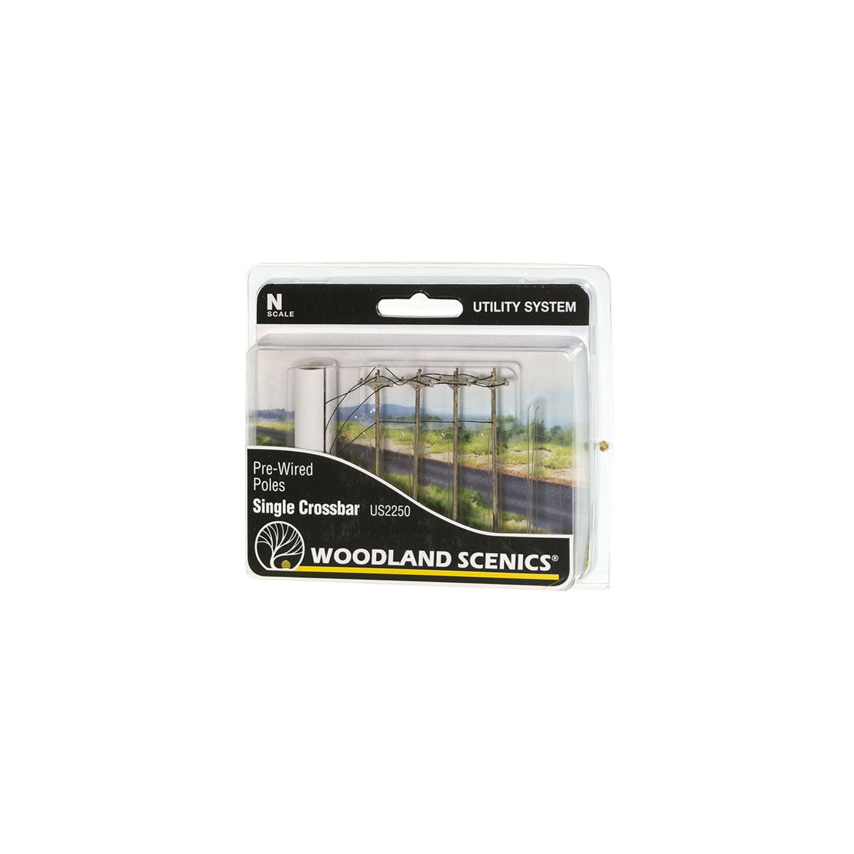 Woodland Scenics Woodland Scenics N Scale Pre-Wired Poles Single Crossbar