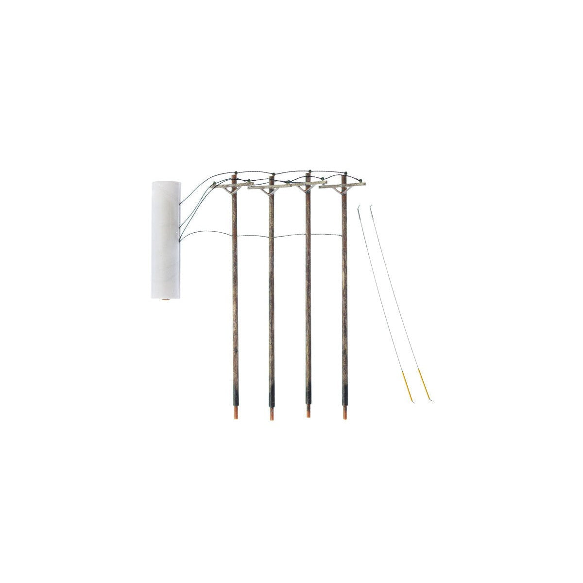 Woodland Scenics Woodland Scenics N Scale Pre-Wired Poles Single Crossbar