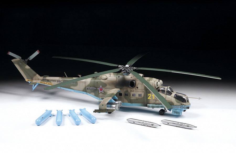 Zvezda MODEL AIRCRAFT Zvezda 1/48 Russian Mil Mi24P Attack Helicopter Kit