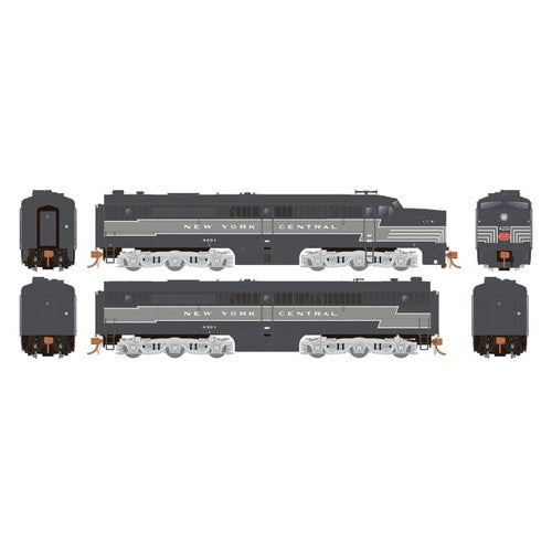 Rapido Rapido 23526 ALCO PA PB Set NYC - New York Central #4201 & 4301 (Lightning Stripe, 2-Tone Gray) w/LokSound & DCC HO Scale