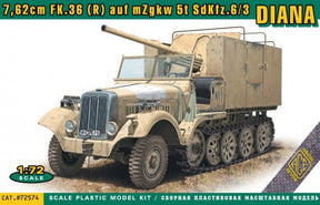 A Model From Russia MILITARY MODEL A Model From Russia Military 1/72 SdKfz 6/3 Diana Halftrack w/7,62cm Flak 36(R) on Chassis mZgkw 5t Kit