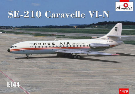 A Model From Russia MODEL AIRCRAFT A Model From Russia 1/144 SE210 Caravelle VI-N Corse Air International Commercial Airliner Kit