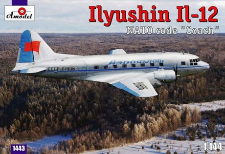 A Model From Russia MODEL AIRPLANES A Model From Russia 1/144 IL12 NATO Coach Soviet Passenger/Transport Aircraft Kit