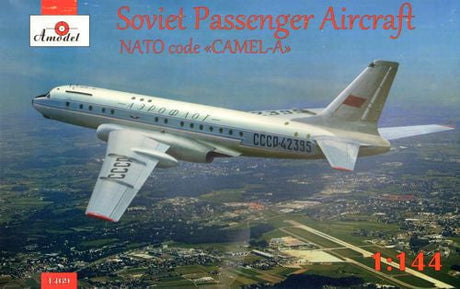 A Model From Russia MODEL AIRPLANES A Model From Russia 1/144 Tu104 Aeroflot Russian Airliner Kit