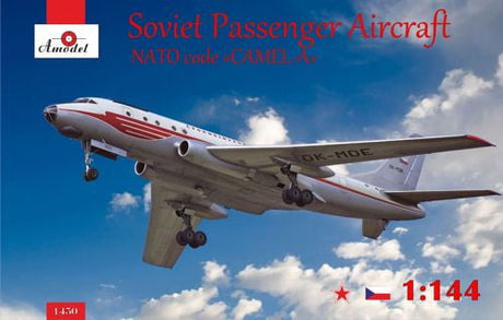 A Model From Russia MODEL AIRPLANES A Model From Russia 1/144 Tu104 Czechoslovakian Airliner Kit