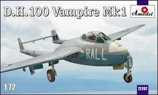 A Model From Russia MODEL AIRPLANES A Model From Russia 1/72 DH 100 Vampire Mk 1 RAF Jet Fighter Kit