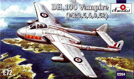 A Model From Russia MODEL AIRPLANES A Model From Russia 1/72 DH 100 Vampire Mk 3/5/6/9/52 Aircraft Kit