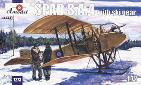 A Model From Russia MODEL AIRPLANES A Model From Russia 1/72 SPAD SA4 WWI BiPlane Fighter w/Skis Kit