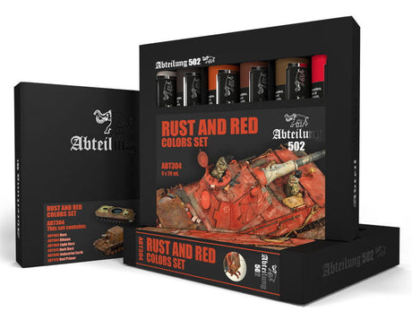 Abteilung 502 Paint - Oil Abteilung 502 304 Rust & Red Weathering Oil Paint Set (6 Colors) 20ml Tubes