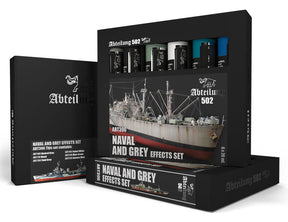 Abteilung 502 Paint - Oil Abteilung 502 306 Naval & Grey Effects Weathering Oil Paint Set (6 Colors) 20ml Tubes