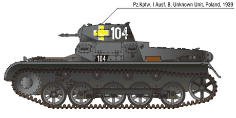 Academy MILITARY MODEL Academy 1/35 German Panzer I Ausf B & Sidecar Motorcycle w/3 Figures Kit