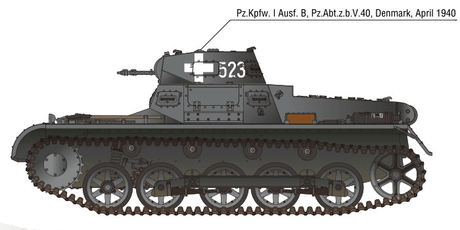 Academy MILITARY MODEL Academy 1/35 German Panzer I Ausf B & Sidecar Motorcycle w/3 Figures Kit