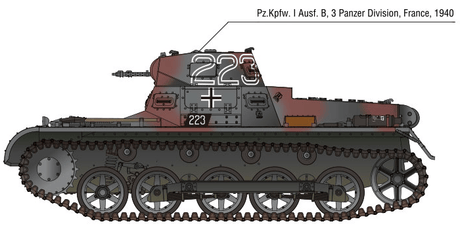 Academy MILITARY MODEL Academy 1/35 German Panzer I Ausf B & Sidecar Motorcycle w/3 Figures Kit