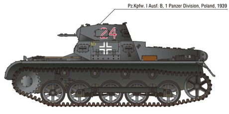 Academy MILITARY MODEL Academy 1/35 German Panzer I Ausf B & Sidecar Motorcycle w/3 Figures Kit
