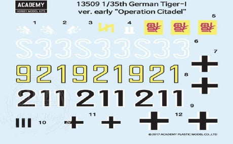 Academy MILITARY MODEL Academy 1/35 German Tiger-I Early Version Operation Citadel Kit