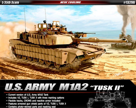 Academy MILITARY MODEL Academy 1/35 M1A2 Tusk II US Army Tank (3 in 1) Kit
