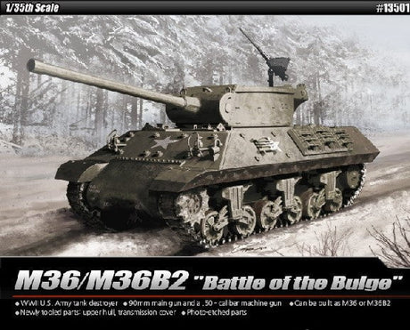 Academy MILITARY MODEL Academy 1/35 M36/M36B2 US Army Tank Destroyer Battle of Bulge Kit
