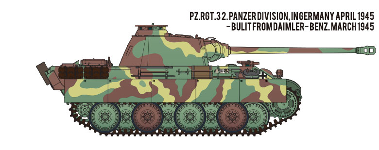 Academy MILITARY MODEL Academy 1/35 PzKpfw V Panther Ausf G Last Production Tank (New Tool) Kit