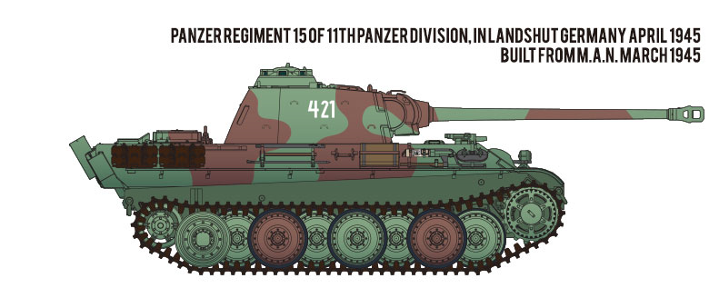 Academy MILITARY MODEL Academy 1/35 PzKpfw V Panther Ausf G Last Production Tank (New Tool) Kit