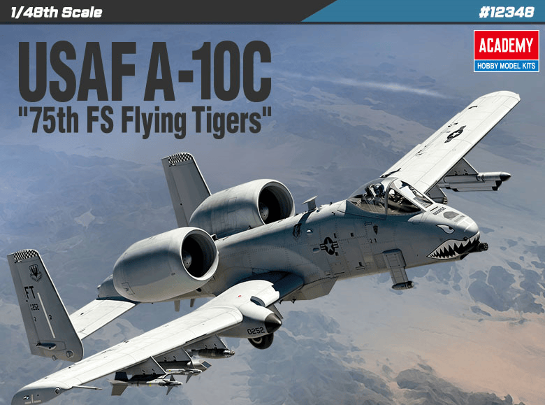 Academy MODEL AIRCRAFT Academy 1/48 A10C 75th FS Flying Tigers USAF Fighter Kit